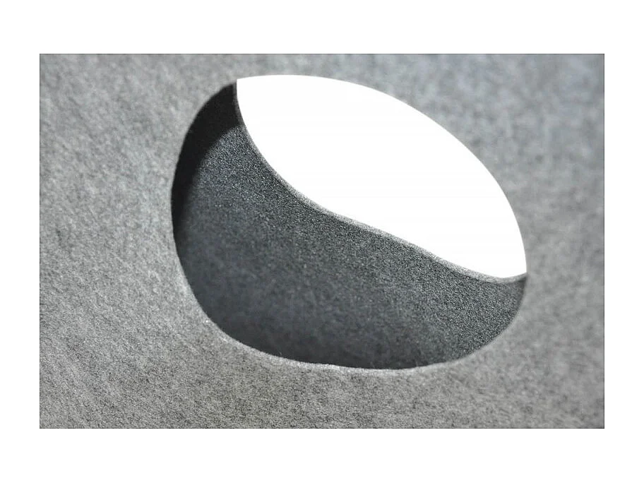 Sac à linge en feutrine gris avec anses et fermeture - LAUNDRY