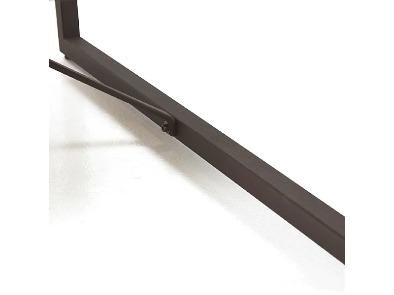 Table basse 113 cm en bois de pin et métal marron - LINEA