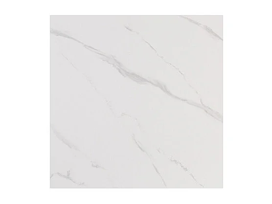 Table basse 120x60 cm céramique blanc marbré pied torsadé - NEVADA 05