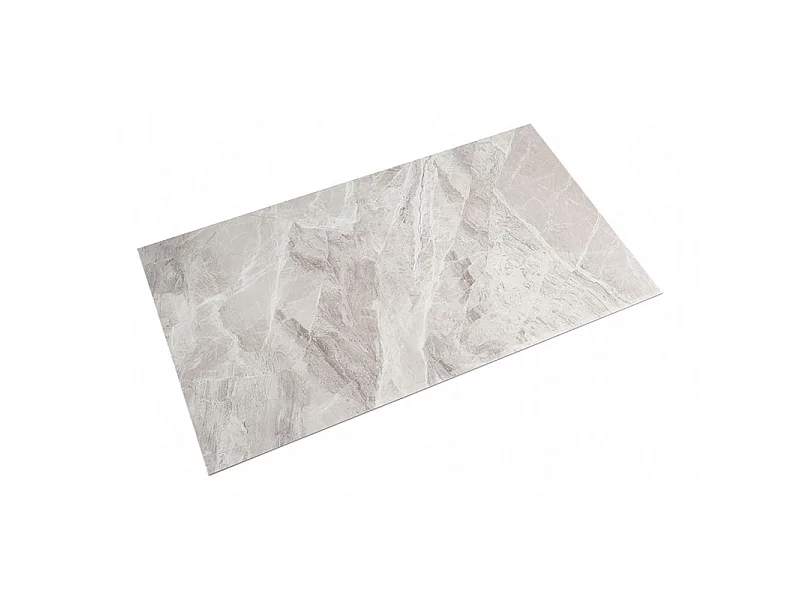 Table basse 120x60 cm céramique gris marbré laqué pieds filaires - DAKOTA 01