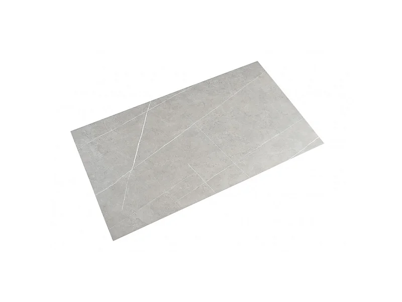 Table basse 120x60 cm céramique gris marbré pied croix - ARIZONA 04