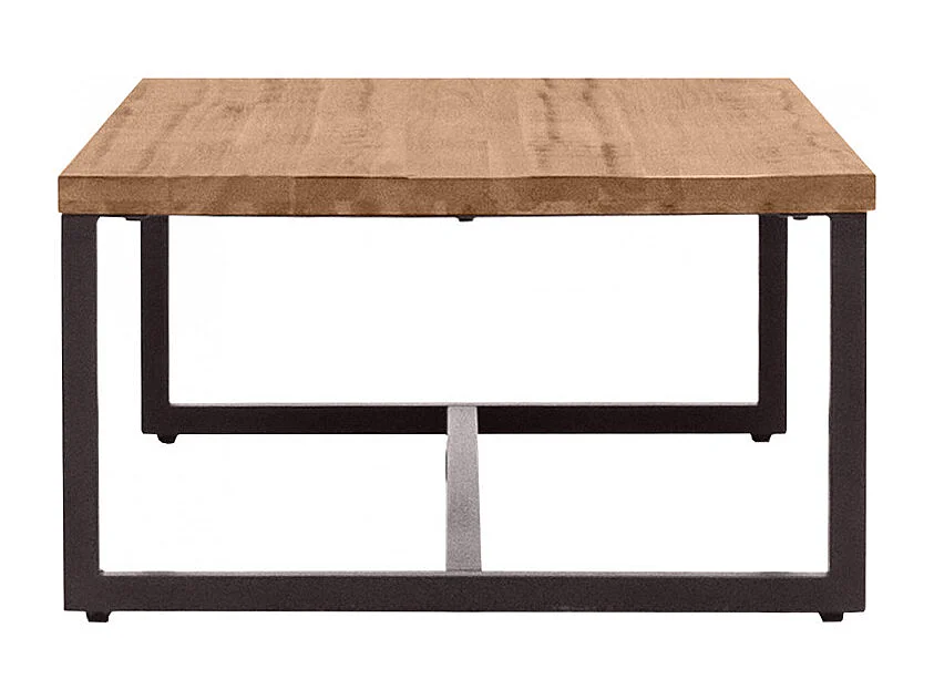 Table basse L.110 cm en bois d'acacia et pieds métal - MAYBEL