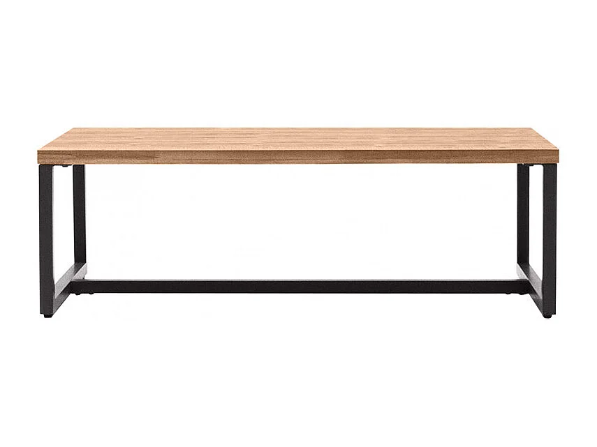Table basse L.110 cm en bois d'acacia et pieds métal - MAYBEL