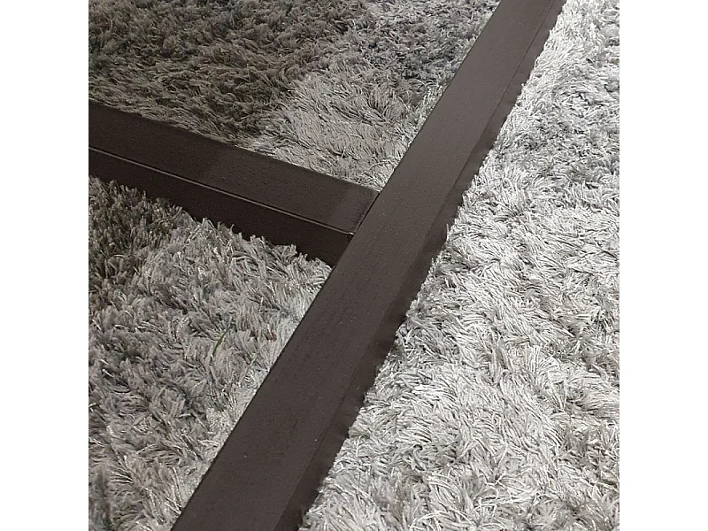 Table basse L.110 cm en bois d'acacia et pieds métal - MAYBEL