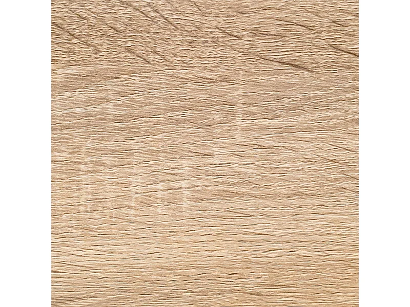 Table basse 110 cm en verre trempé avec tiroir décor chêne - ICE