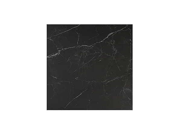 Table basse 120x60 cm céramique noir marbré pied croix - INDIANA 04