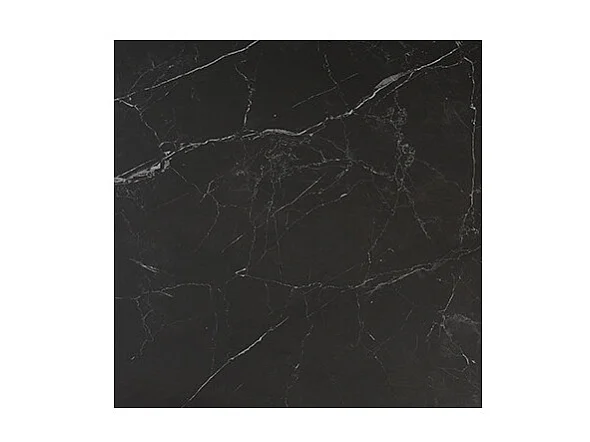 Table basse 120x60 cm céramique noir marbré pied croix - INDIANA 04