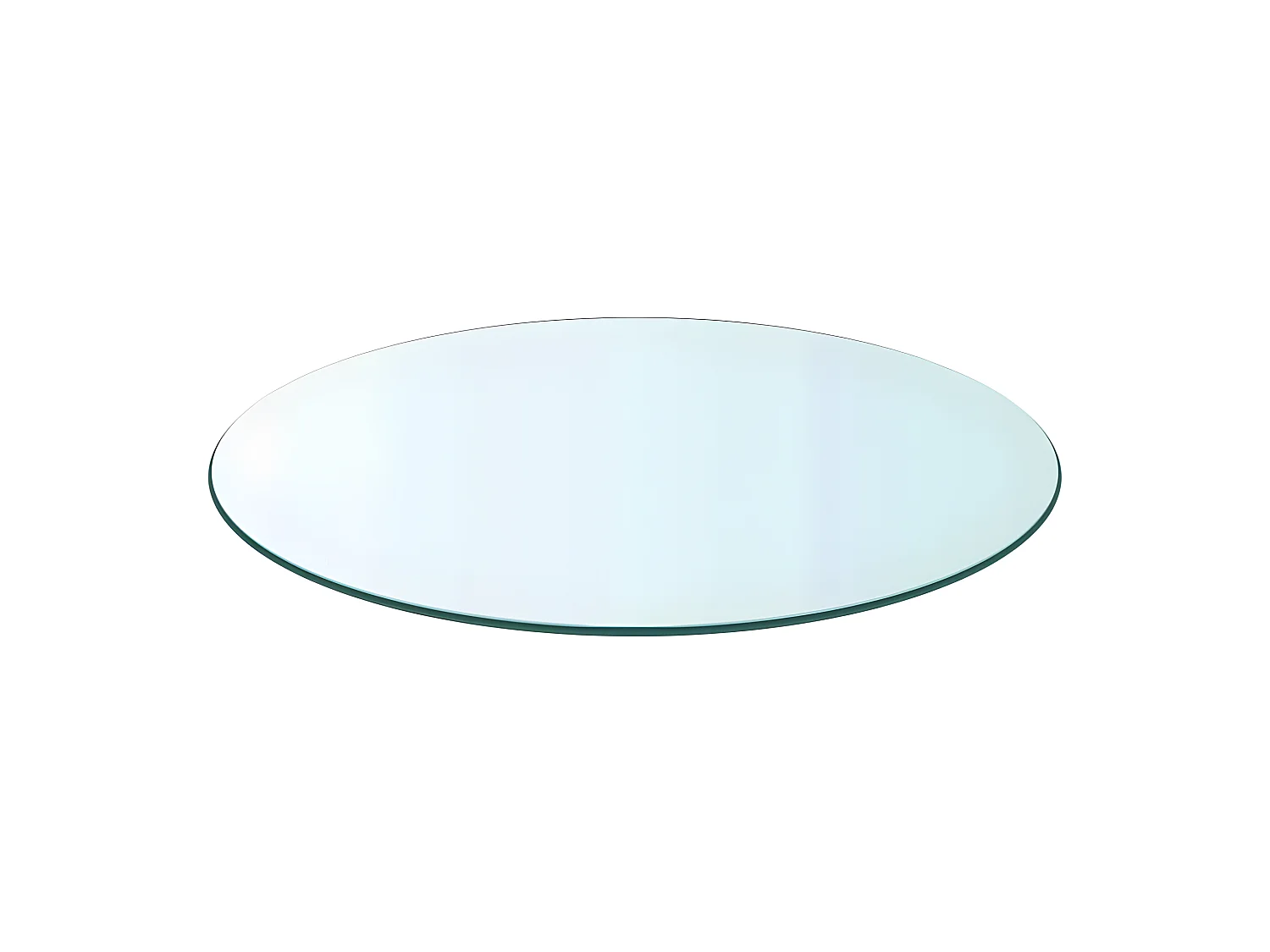 Plateau rond 60 cm en verre trempé transparent