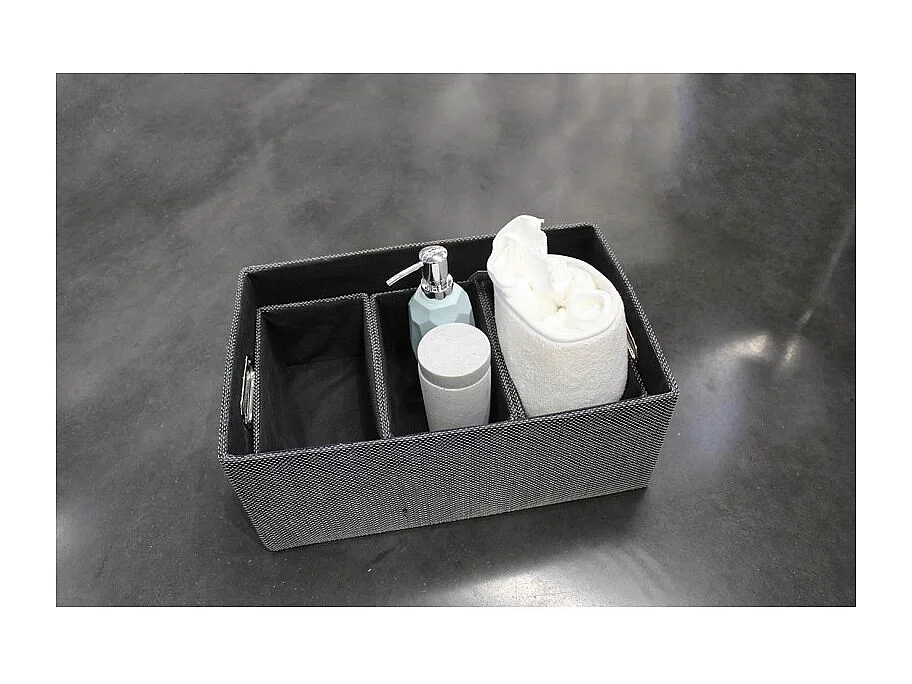 Set 5 boites de rangement avec couvercle gris - FUN