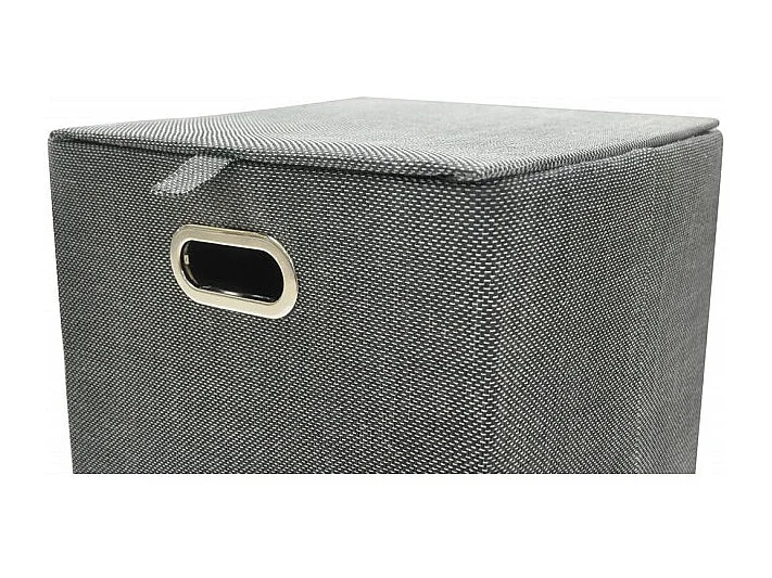 Panier à linge ou rangement gris foncé pliable avec couvercle - LUC