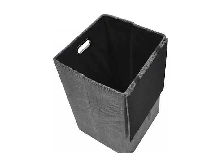 Panier à linge ou rangement gris foncé pliable avec couvercle - LUC