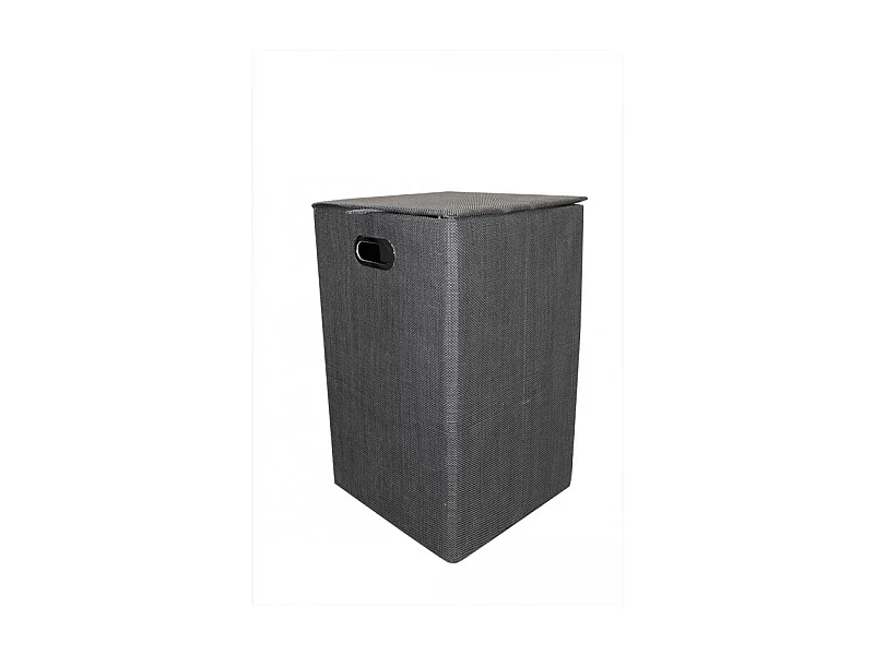 Panier à linge ou rangement gris foncé pliable avec couvercle - LUC