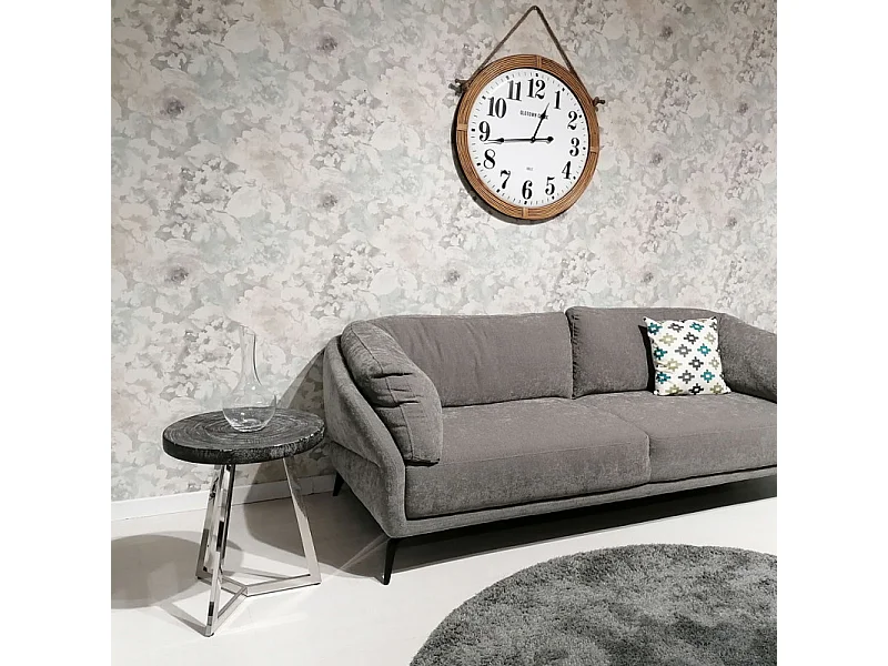 Bout de canapé/Table d'appoint en bois de teck peint en noir – REGLYS