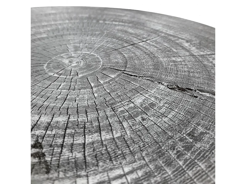 Bout de canapé/Table d'appoint en bois de teck peint en noir – REGLYS