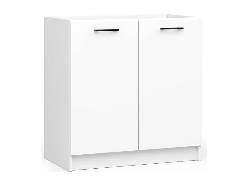 Küchenschrank AKORD OLIWIA modular S80 Unterschrank für Küchenspüle Weiß 80 cm 2 Türen Regal B80 x H82 x T46 cm
