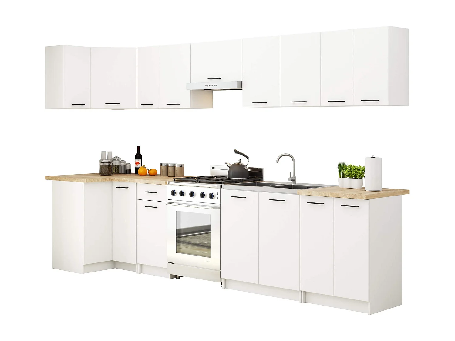 Oliwia Staande Keukenkast B80cm Wit Mat | 2 Deuren | 1 Plank | Zelfmontage