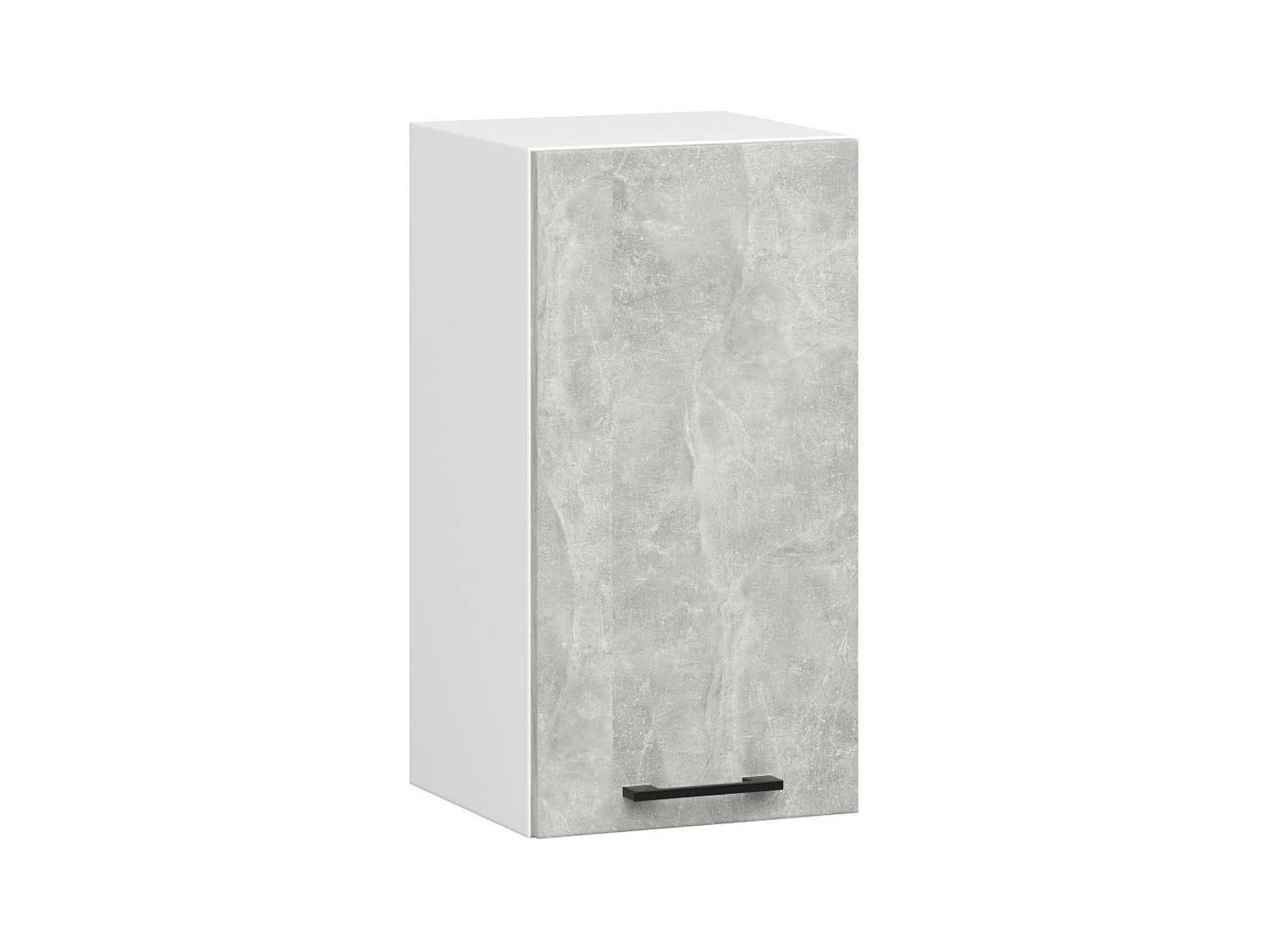 Armoires de cuisine haute AKORD W40 OLIWIA Blanc 40 cm 1 porte façade Béton 2 étagères 40x30x58 cm