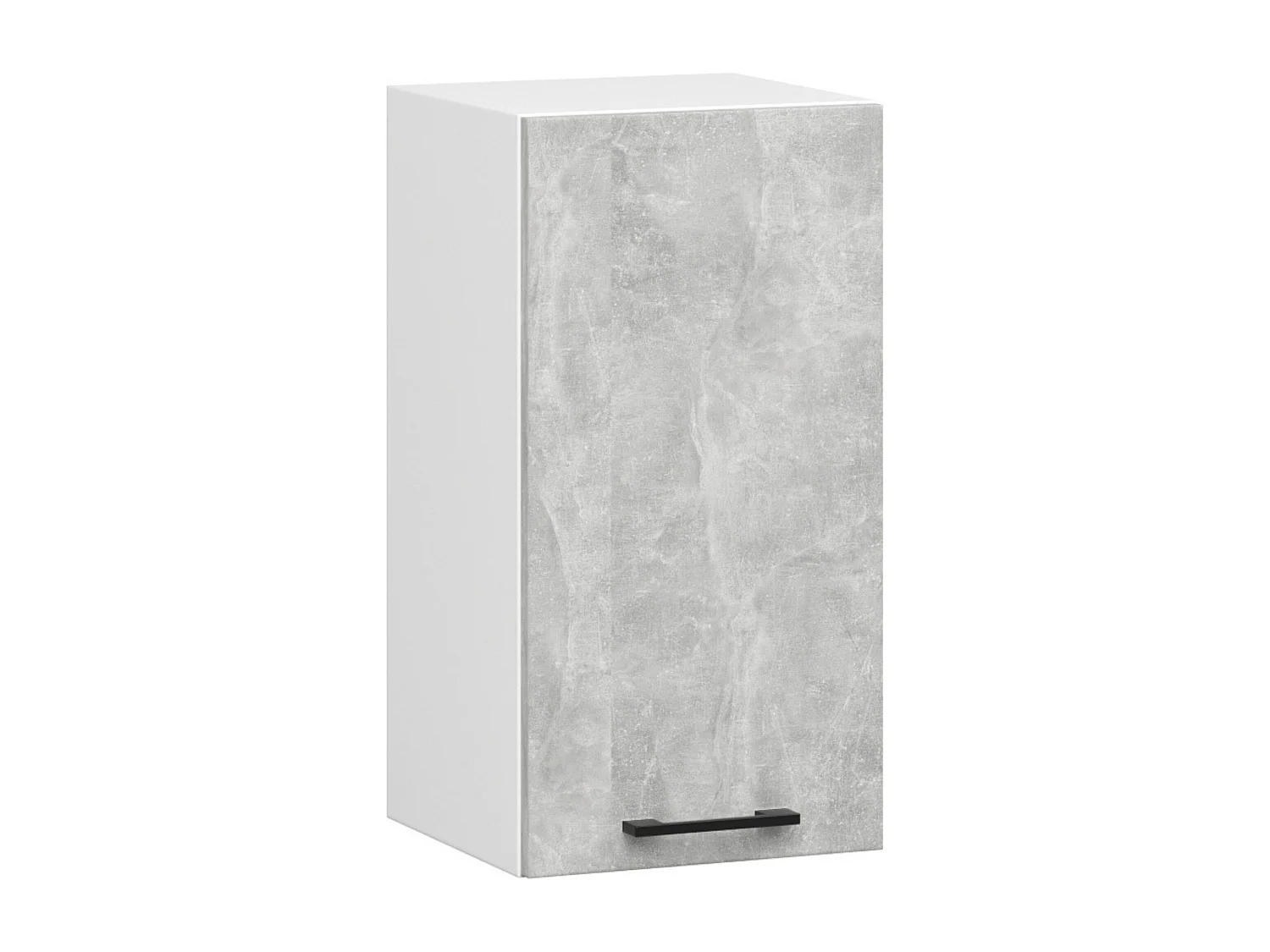 Armario colgante de cocina AKORD W40 OLIWIA Blanco 40 cm 1 puerta frente en color Gris Hormigón 2 estantes 40x30x58 cm