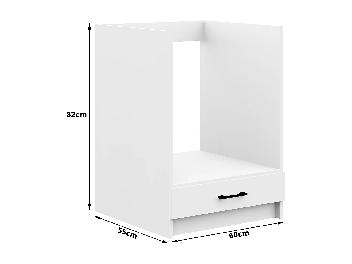 Mobile da cucina per incasso del forno AKORD S60 sistema OLIWIA Bianco 60 cm 1 anta 60x55x82 cm