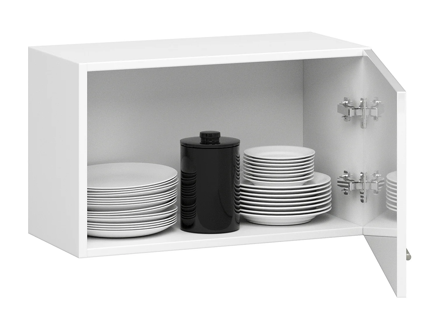 Meuble de cuisine haut AKORD W60 OLIWIA modulable Blanc 60 cm 1 porte couleur Blanc Brillant 1 étagère 60x30x29 cm