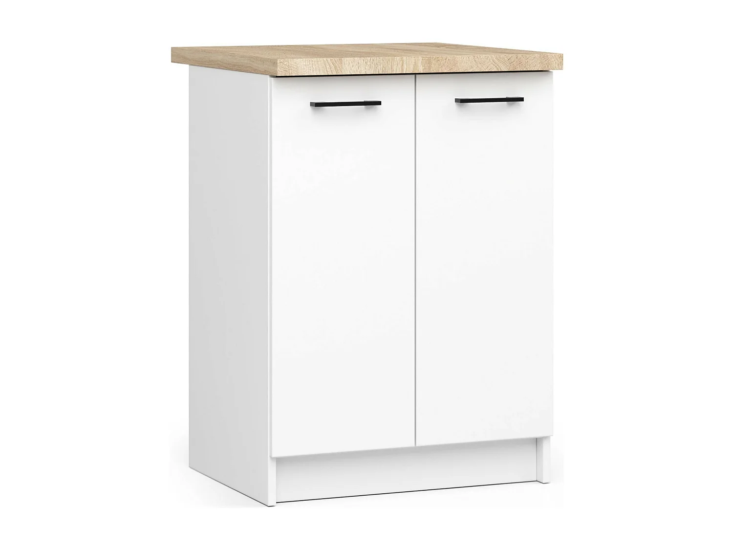 Keukenkast modulaire OLIWIA S60 met Verkblad / Onderkast met 2 Deuren / AKORD Furniture Factory / Wit / 60 x 85 x 46 cm