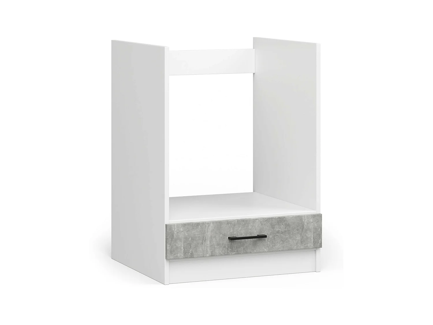 Armoires de cuisine basse AKORD S60 à four OLIWIA Blanc 60 cm 1 porte couleur Béton 1 étagère 60x55x82 cm