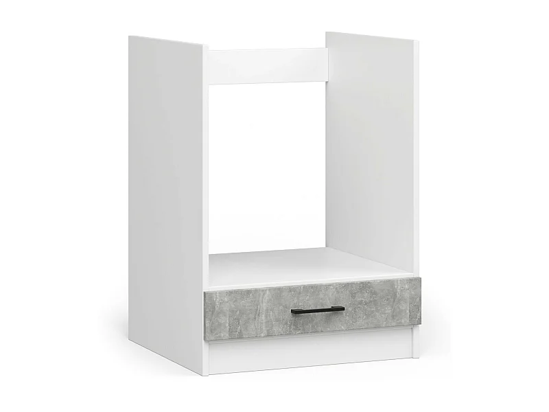 Keukenkast modulaire OLIWIA S60 / Onderkast / Ovenkast / AKORD Furniture Factory / Wit - Beton Grijs / 60 x 82 x 55 cm