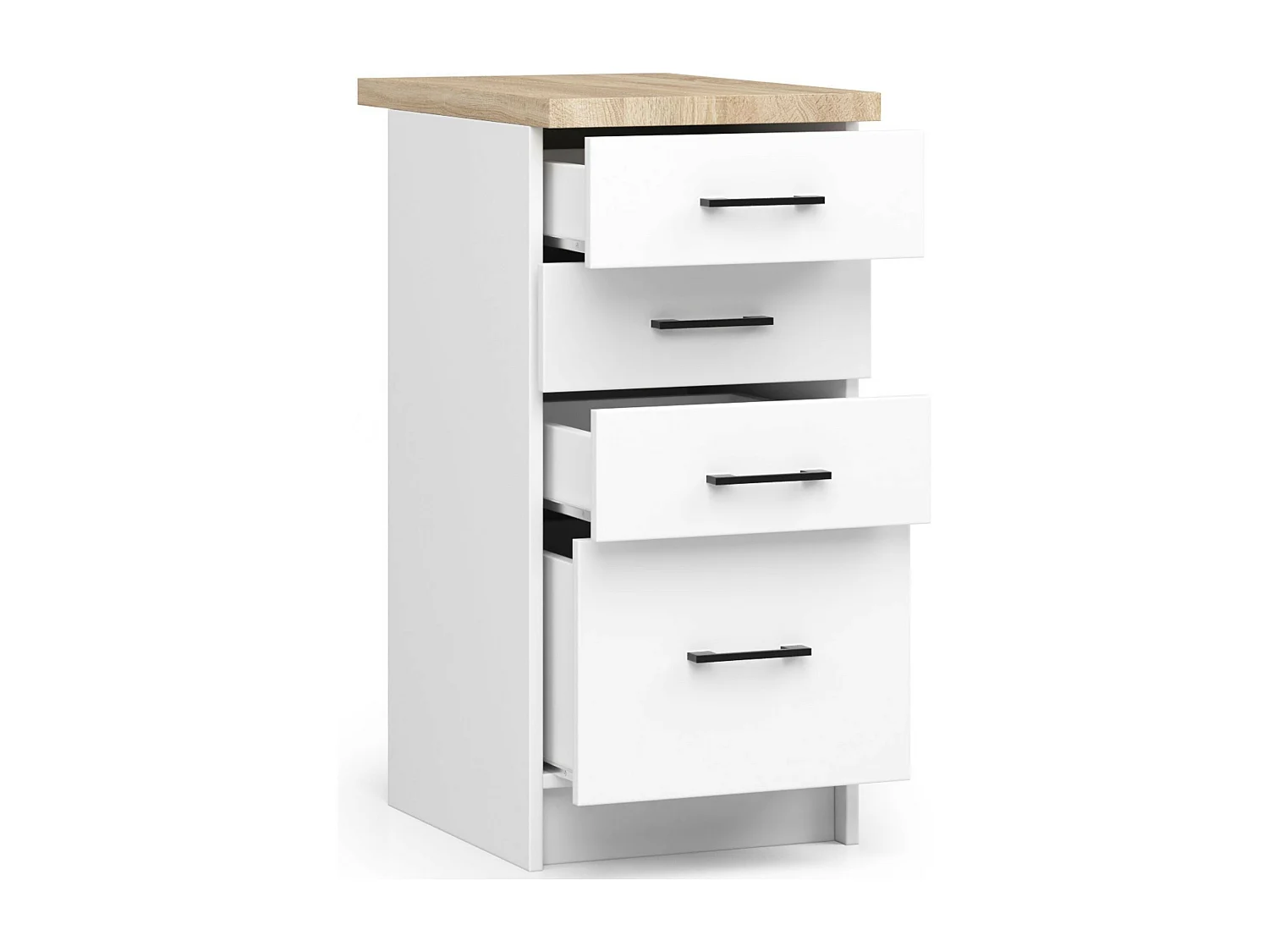 Mobile cucina modulare con piano di lavoro AKORD OLIWIA Bianco 40 cm 4 cassetti 40x46x85 cm