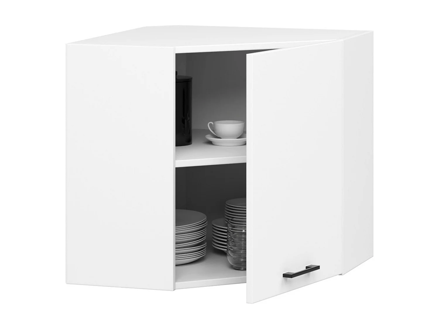 Hoek Keukenkast modulaire OLIWIA W60/60 / Hangkast / Bovenkast / AKORD Furniture Factory / Wit / 60 x 58 x 30 cm