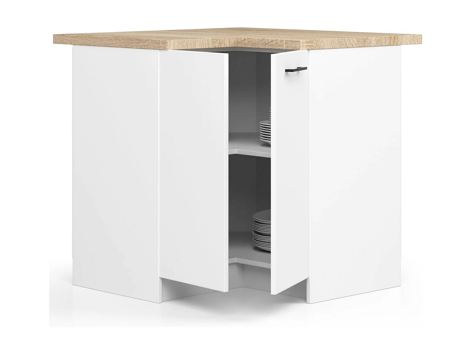 Hoek Keukenkast modulaire OLIWIA S90/90 / Onderkast / AKORD Furniture Factory / Wit / 90 x 85 x 46 cm