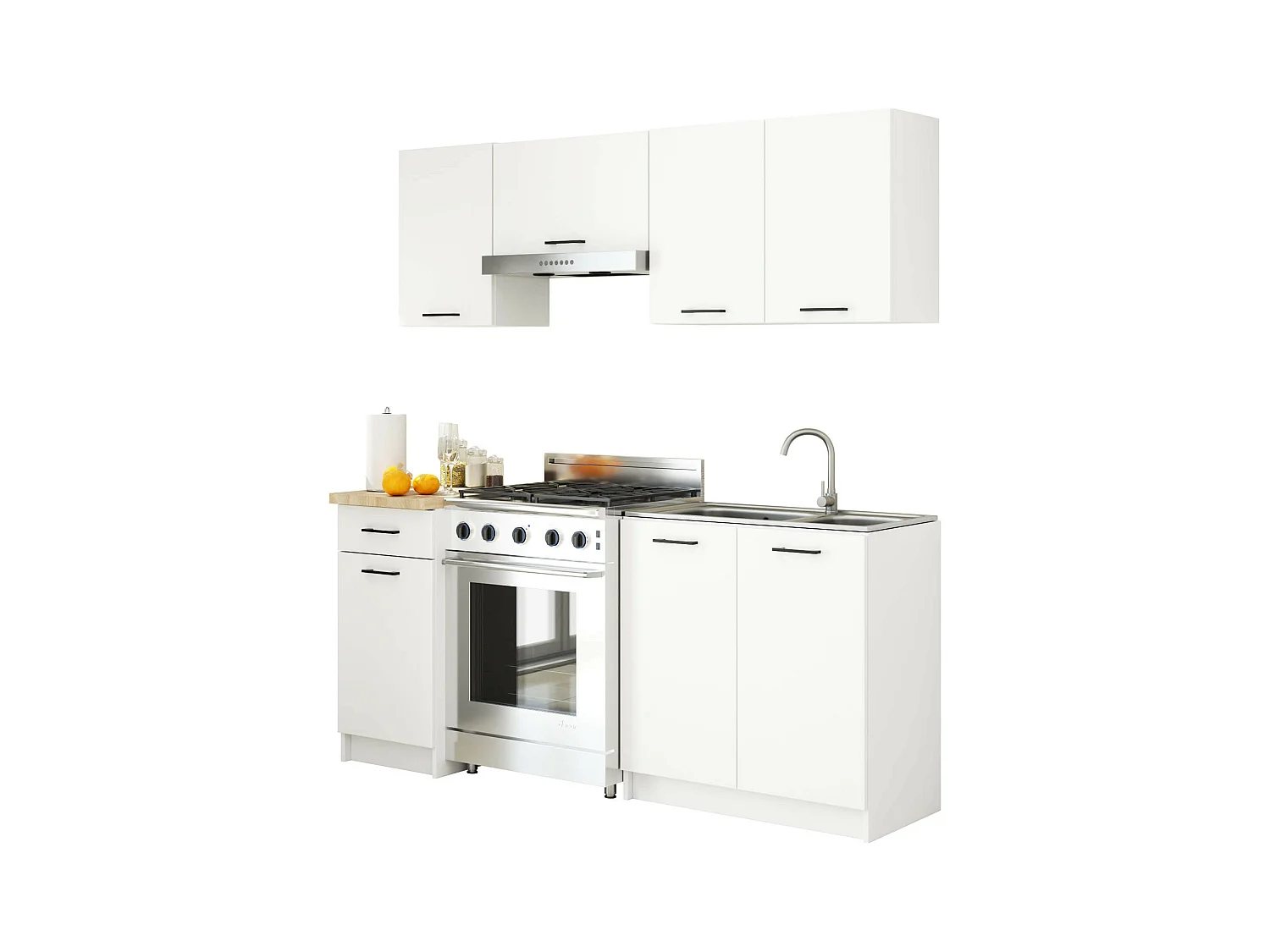 Armario colgante de cocina AKORD W60 OLIWIA Blanco 60 cm 2 puertas frente en color Blanco 2 estantes 60x30x58 cm
