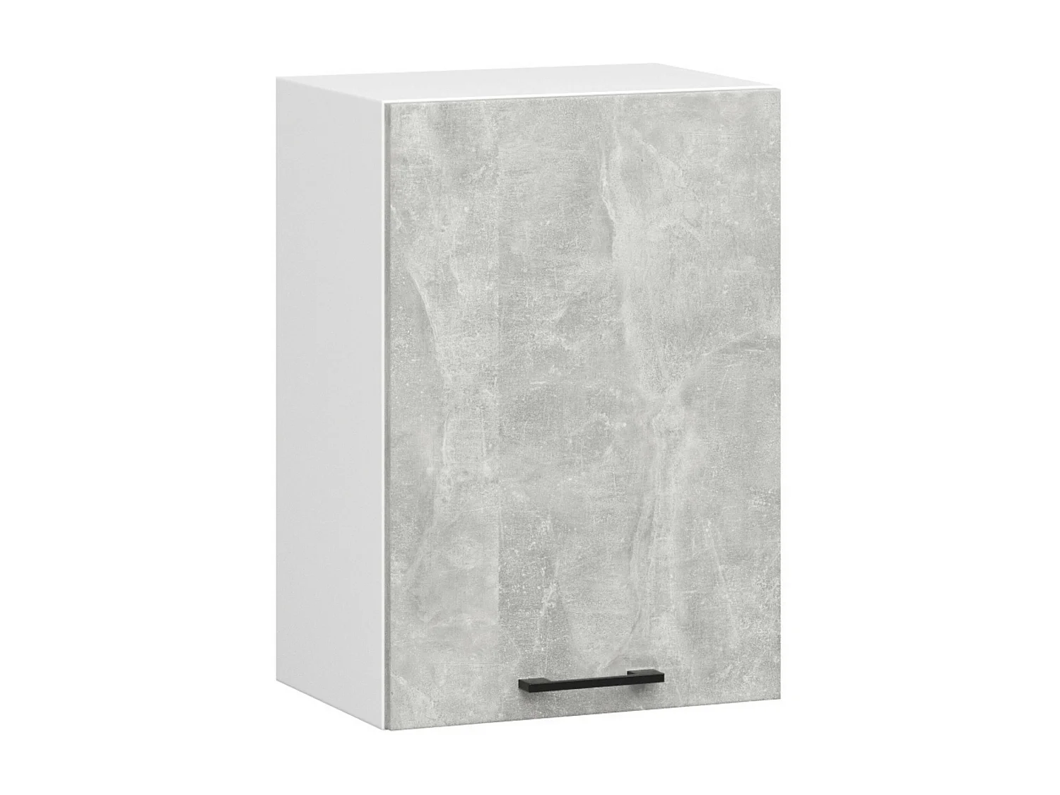 Mobile da cucina pensile sistema AKORD OLIWIA Bianco 50 cm 1 anta inserto frontale Cemento 50x30x58 cm