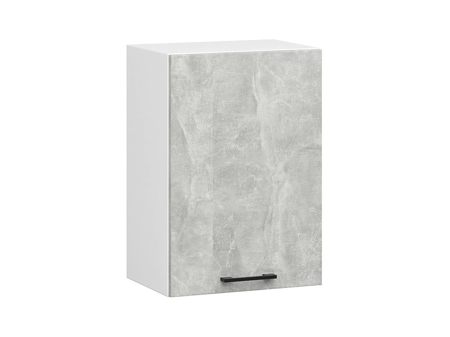 Armoires de cuisine haute AKORD W50 OLIWIA Blanc 50 cm 1 porte façade Béton 2 étagères 50x30x58 cm