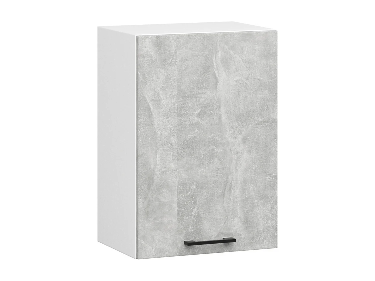 Armoires de cuisine haute AKORD W50 OLIWIA Blanc 50 cm 1 porte façade Béton 2 étagères 50x30x58 cm