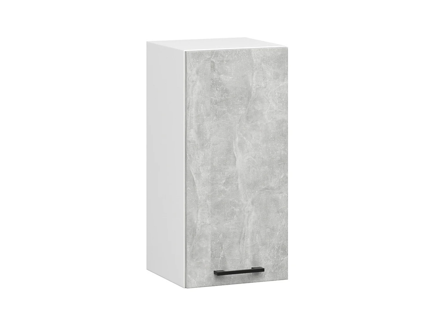 Armoires de cuisine haute AKORD W30 OLIWIA Blanc 30 cm 1 porte façade Béton 2 étagères 30x30x58 cm