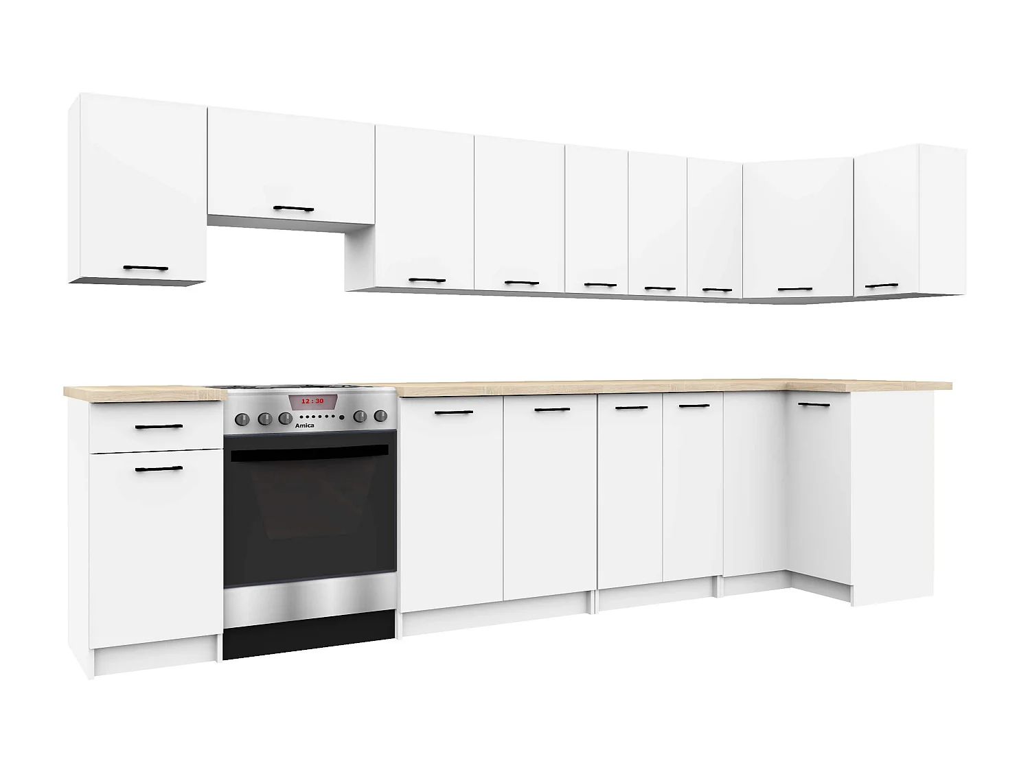 Armoires de cuisine haute AKORD W40 OLIWIA G1 Blanc 40 cm 1 porte couleur Blanc 1 étagère 40x30x29 cm