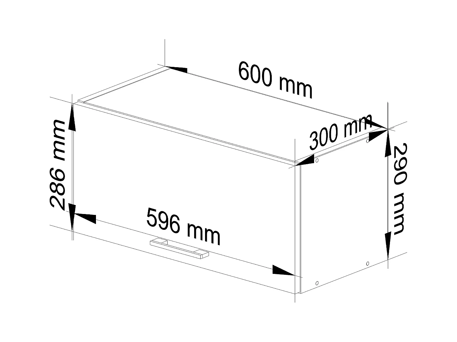 Hängeschrank Küchenschrank AKORD OLIWIA modular W60 Wandschrank für Dunstabzugshaube Weiß 60 cm Tür Regal B60 x H29 x T30 cm