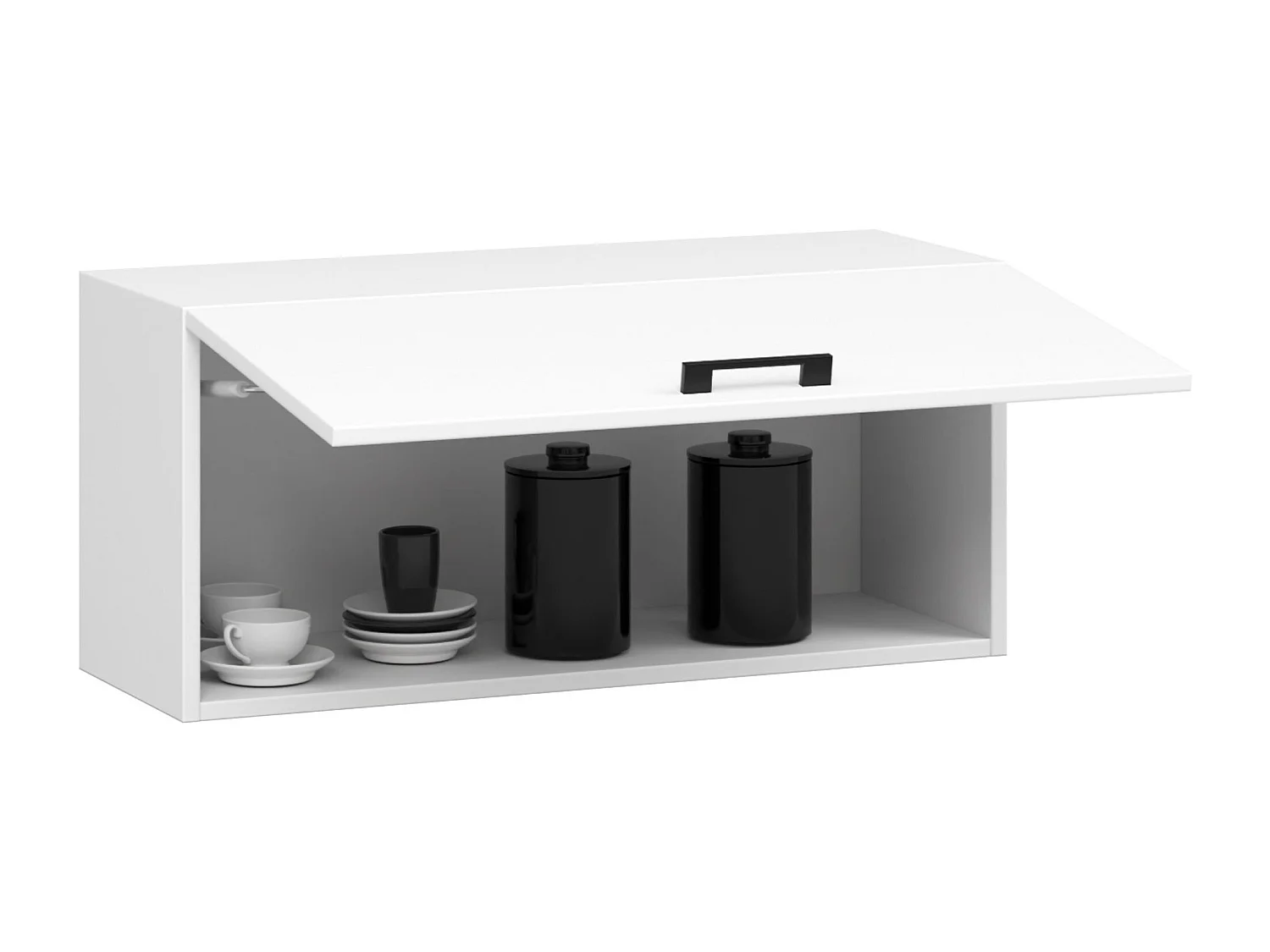 Armoires de cuisine haute AKORD W80 OLIWIA G1 Blanc 80 cm 1 porte couleur Blanc 1 étagère 80x30x29 cm