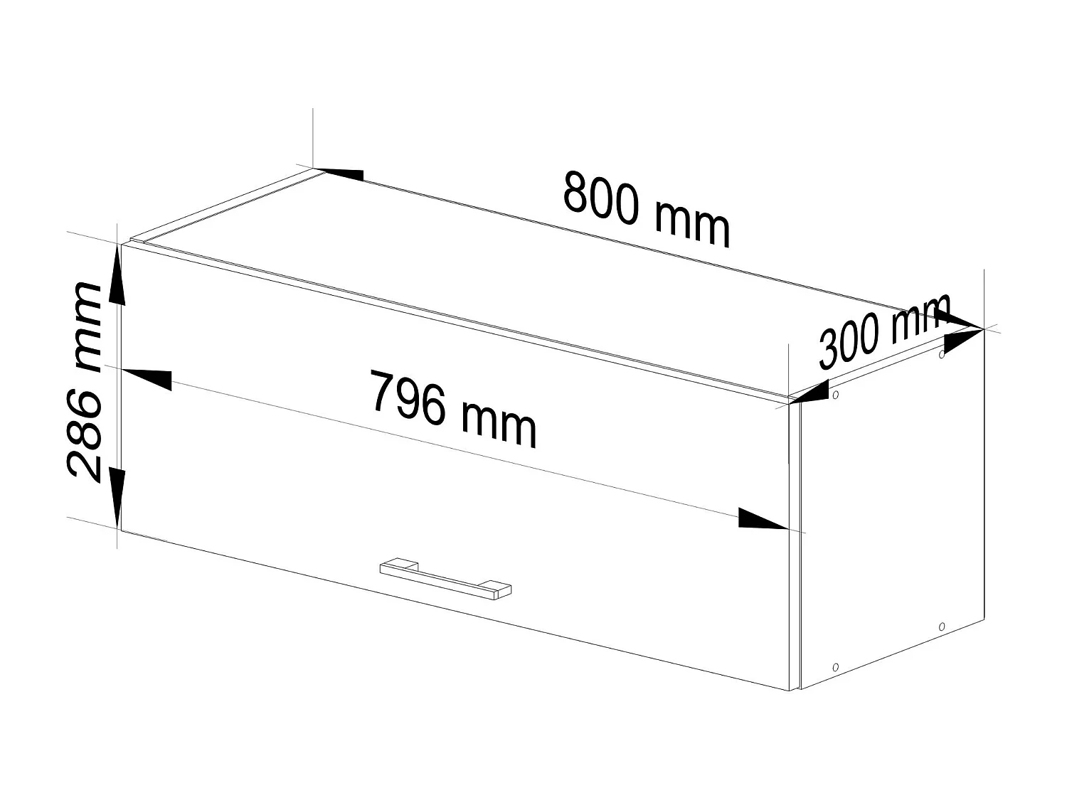 Armoires de cuisine haute AKORD W80 OLIWIA G1 Blanc 80 cm 1 porte couleur Blanc 1 étagère 80x30x29 cm