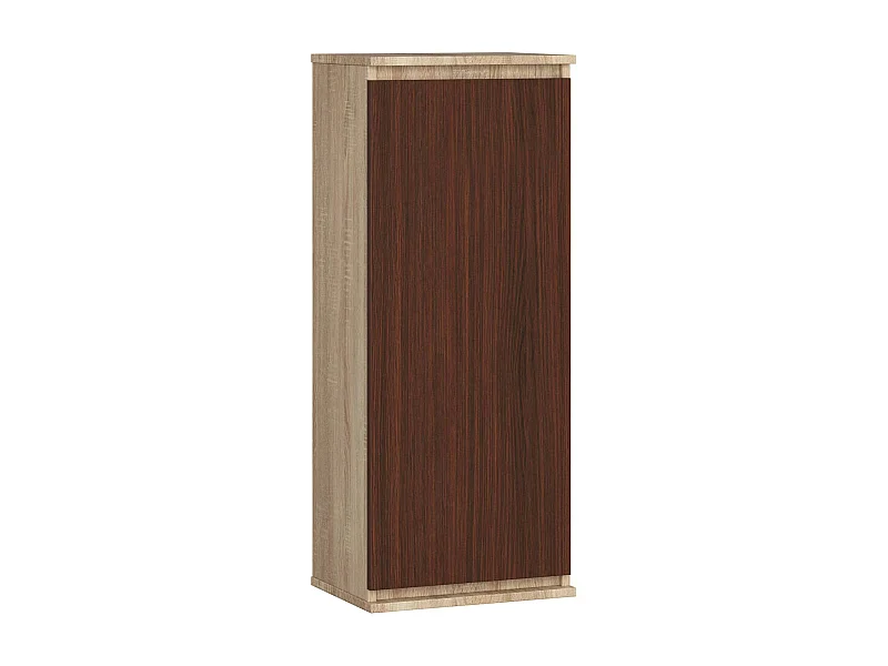 Armoire murale AKORD W40 Chêne Sonoma 40 cm 1 porte façade Wengé 3 étagères 40x30x99 cm