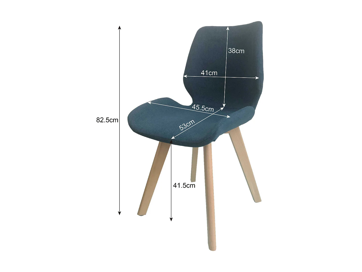 Lot de 4 chaises de salle à manger en tissu AKORD SJ.0159 Vert