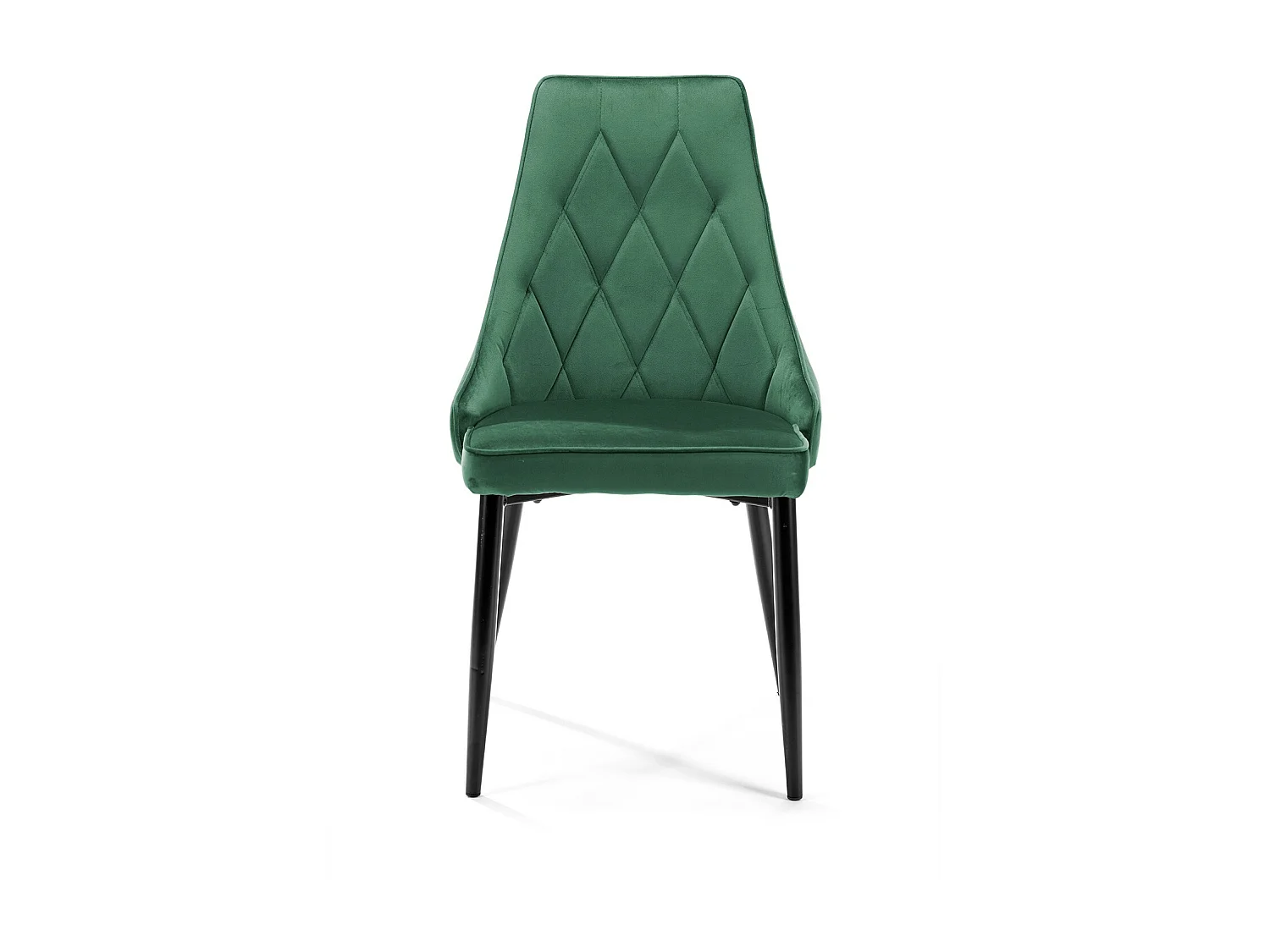 Lot de 4 chaises matelassées de salle à manger en velours AKORD SJ.054 Vert Bouteille