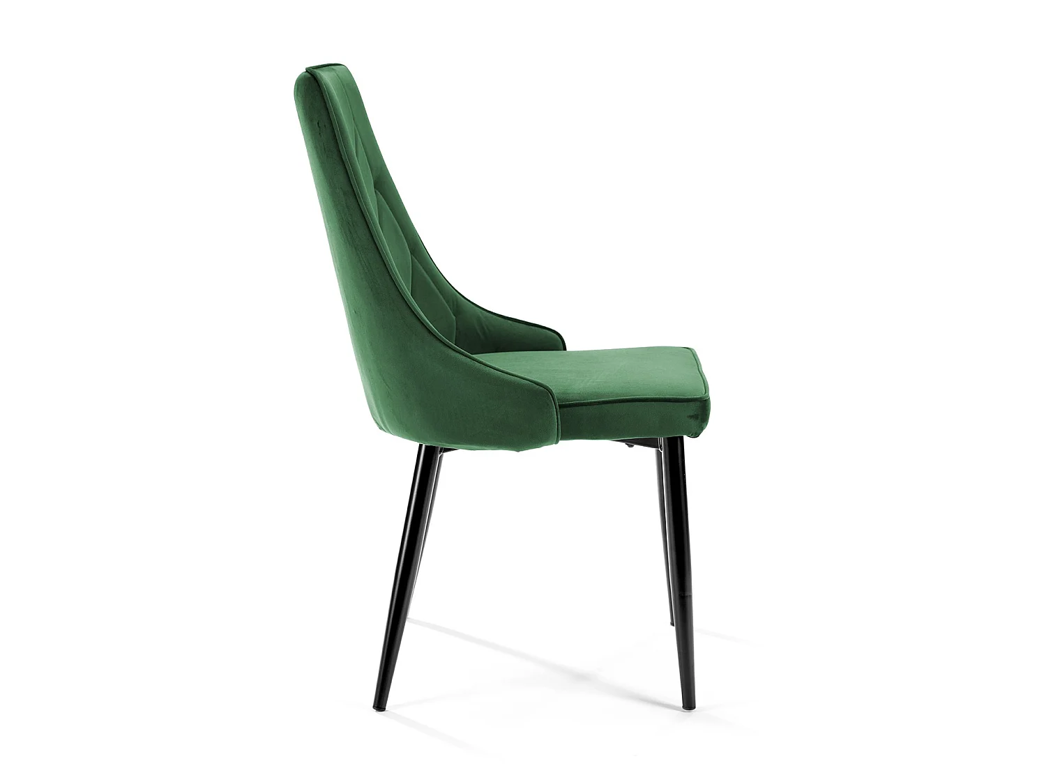 Lot de 4 chaises matelassées de salle à manger en velours AKORD SJ.054 Vert Bouteille