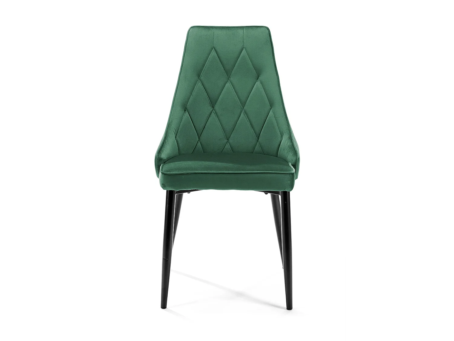 Lot de 4 chaises matelassées de salle à manger en velours AKORD SJ.054 Vert Bouteille