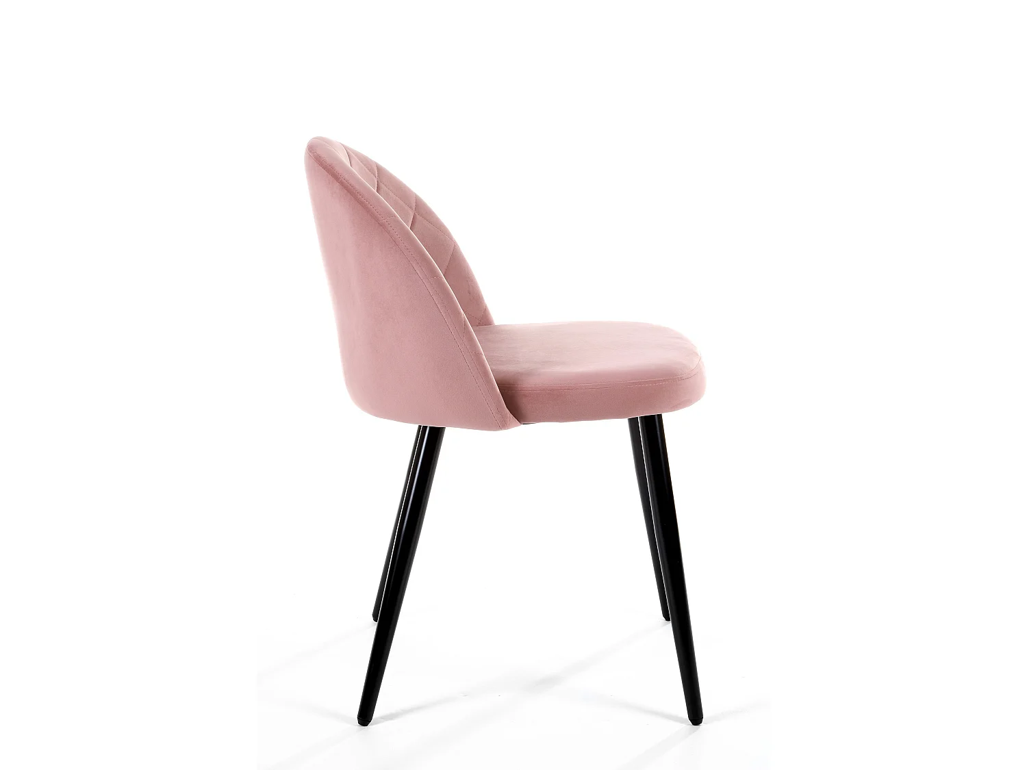 Lot de 2 chaises matelassées de salle à manger en velours AKORD SJ.077 Rose