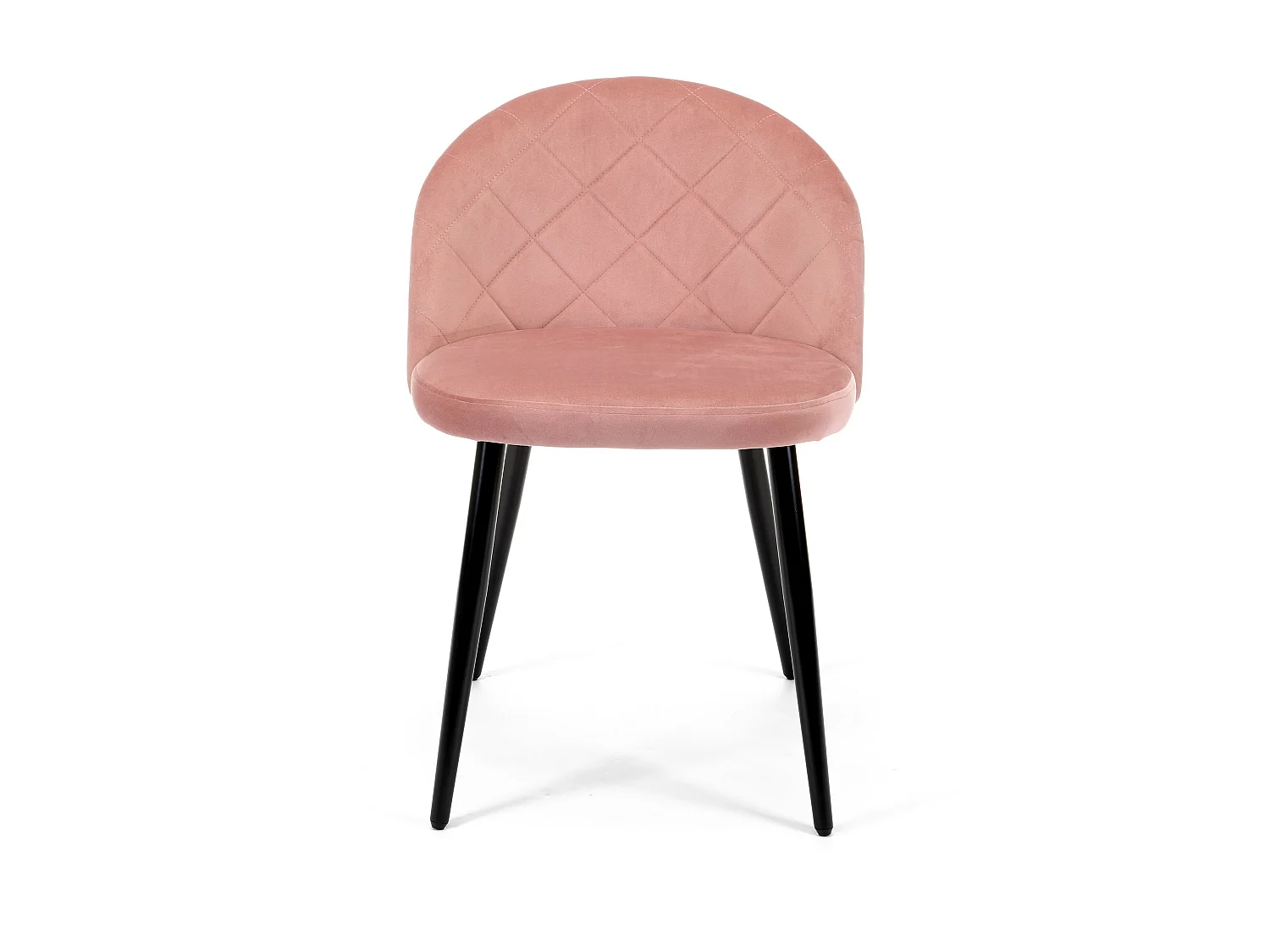 Lot de 2 chaises matelassées de salle à manger en velours AKORD SJ.077 Rose