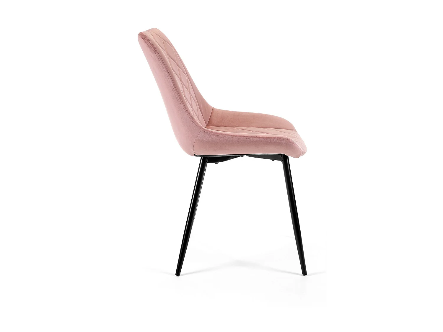 Lot de 2 chaises matelassées de salle à manger en velours AKORD SJ.0488 Rose