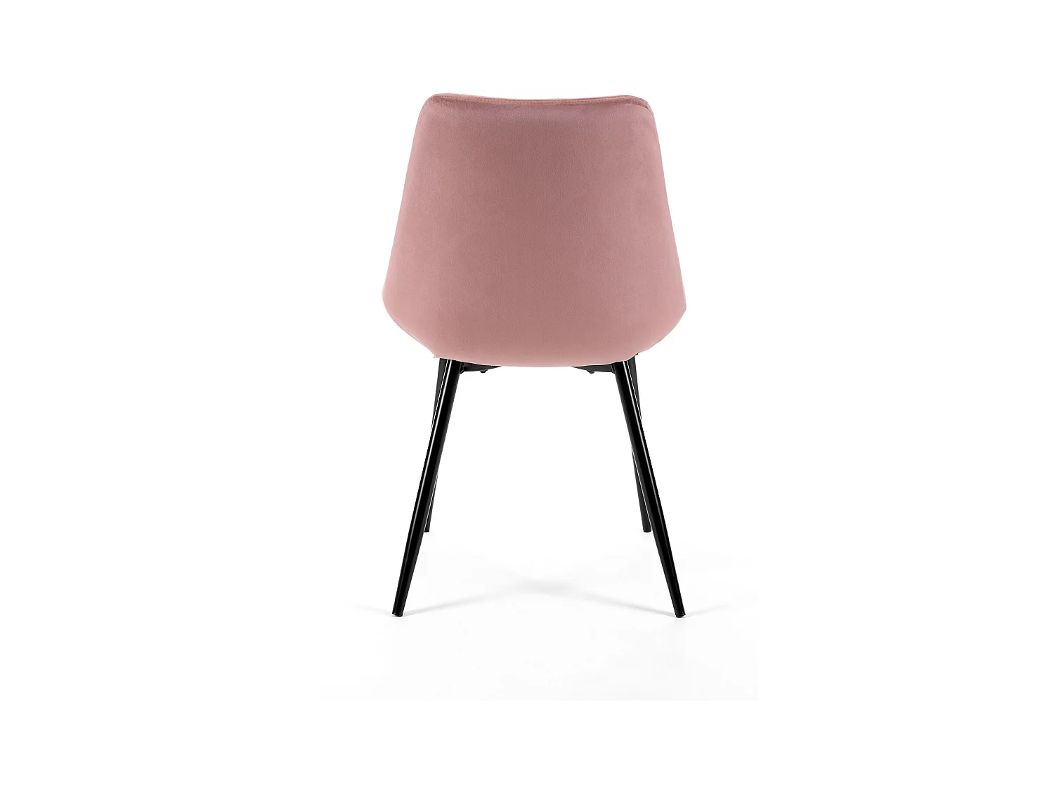 Esszimmerstühle mit Samt 2er Set AKORD SJ.0488 Gepolsterter Gesteppter Stuhl aus Velours in Rosa