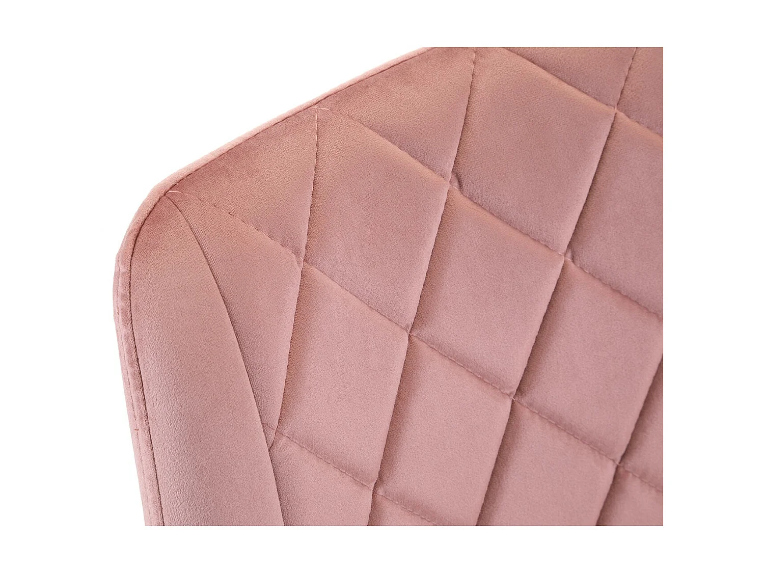 Lot de 2 chaises matelassées de salle à manger en velours AKORD SJ.0488 Rose