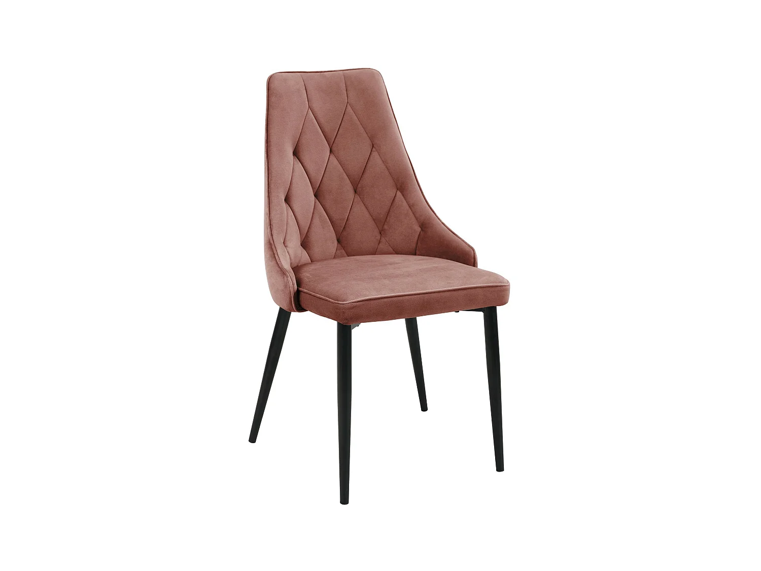 Lot de 2 chaises matelassées de salle à manger en velours AKORD SJ.054 Rose